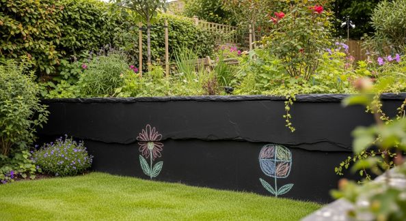 Créer un Mur de Peinture Ardoise pour Dessiner au Jardin