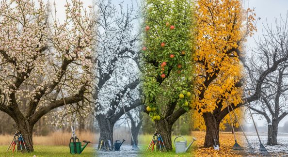 Entretien des arbres fruitiers saison par saison : taille, soins et surveillance