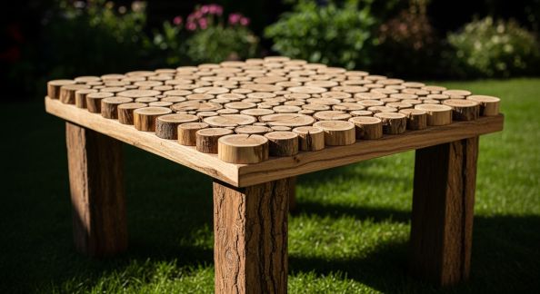 Fabriquer une Table Basse de Jardin avec des Rondins de Bois