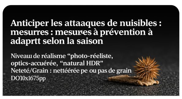 Anticiper les attaques de nuisibles : mesures de prévention à adapter selon la saison